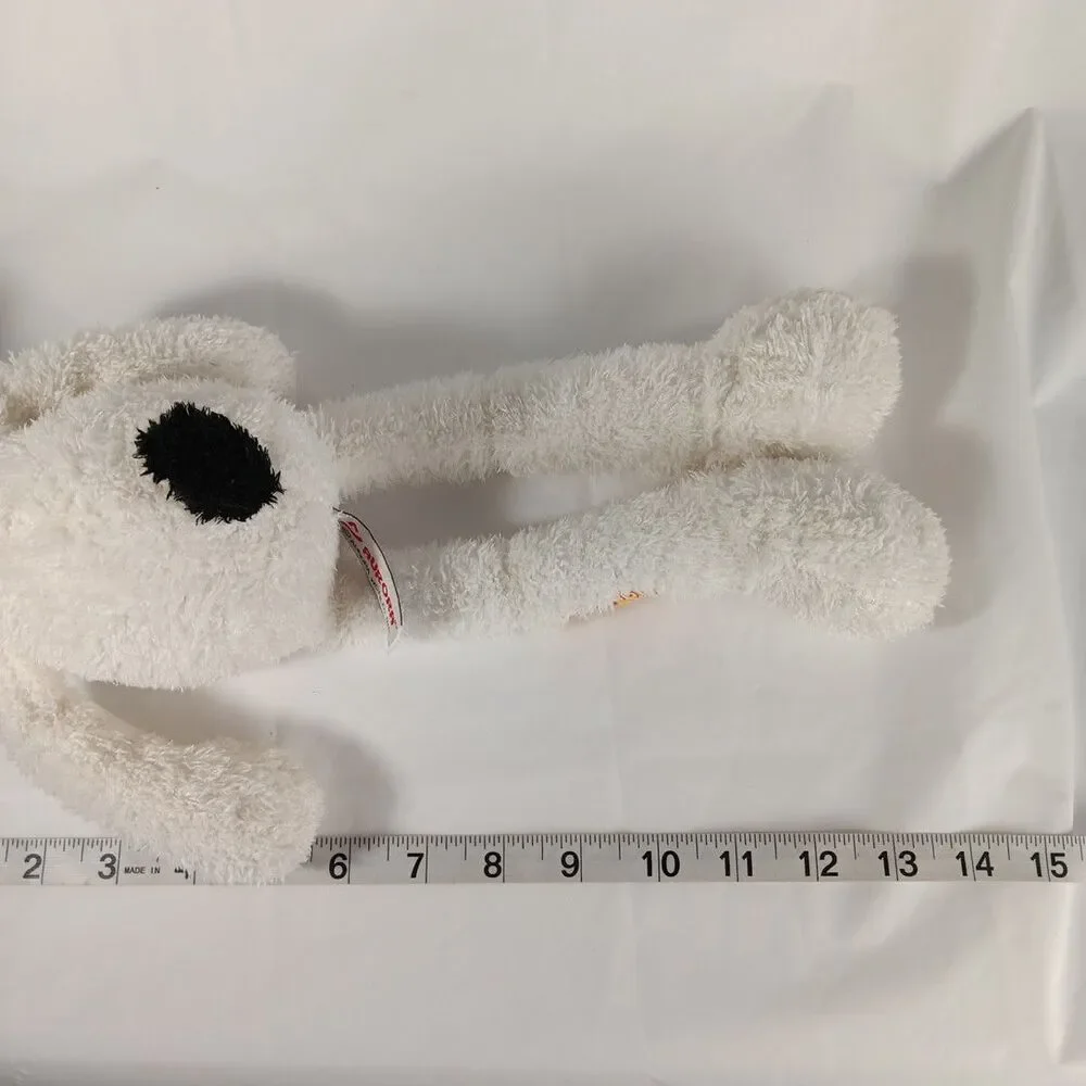 Aurora Plush Dog Puppy Lolly Gagz White w/ Patches Floppy Long Legs Lovey Pup
